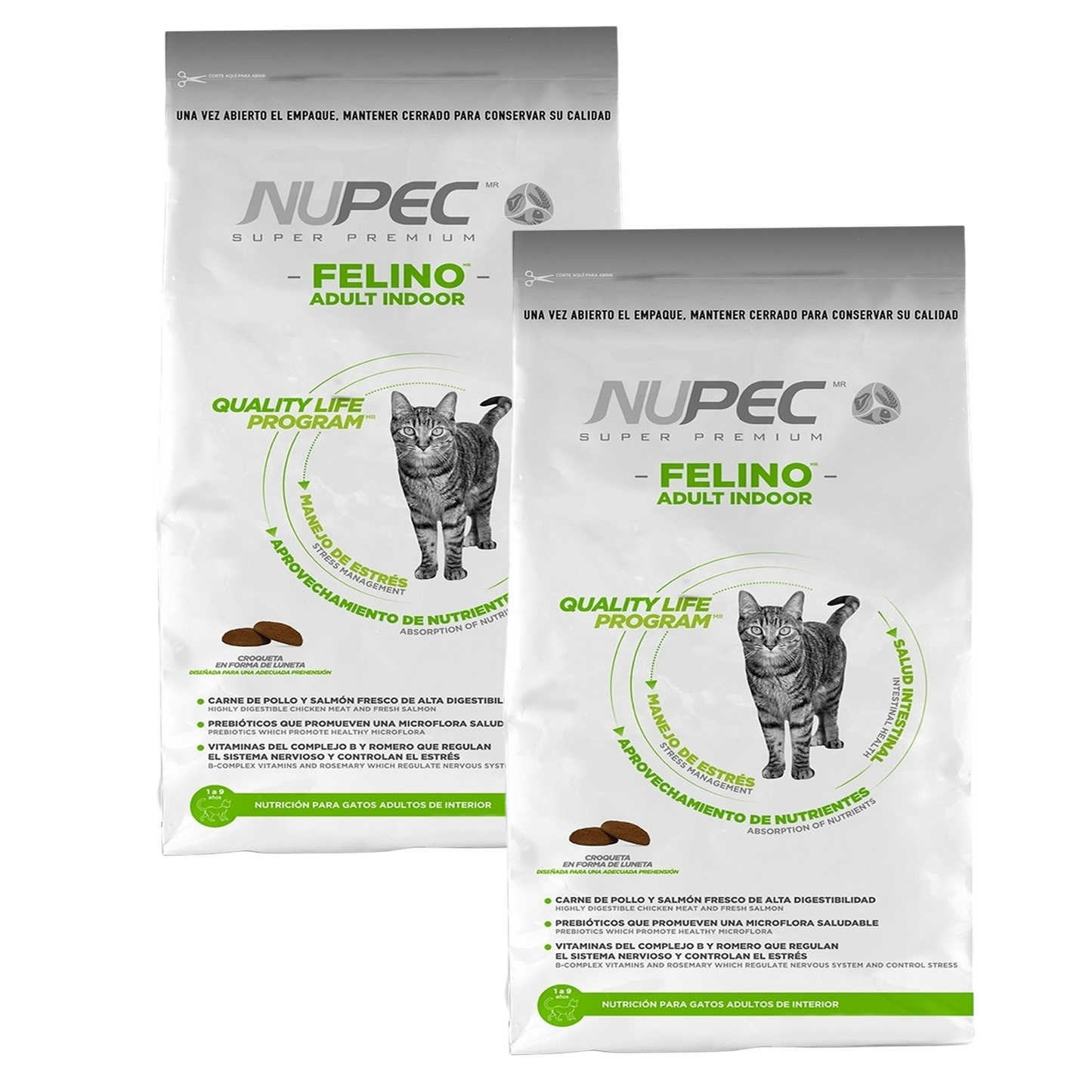 Nupec Gato Adulto Indoor 10kg (2 bultos)