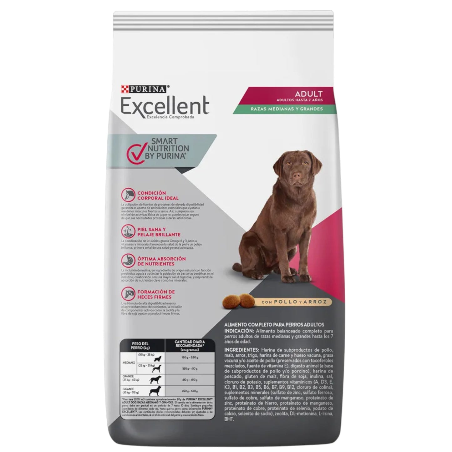 Purina Excellent Perro Adulto Pollo Y Arroz Razas Medianas Y Grandes 4kg