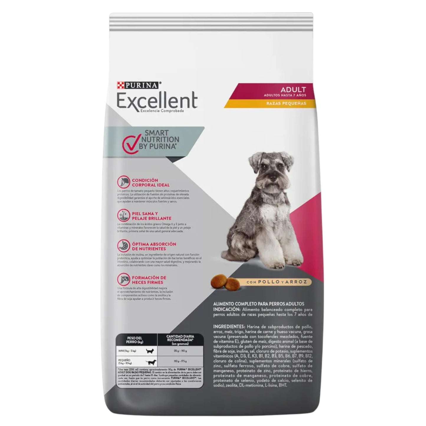 Purina Excellent Perro Adulto Pollo Y Arroz Razas Mini y Pequeñas 4kg