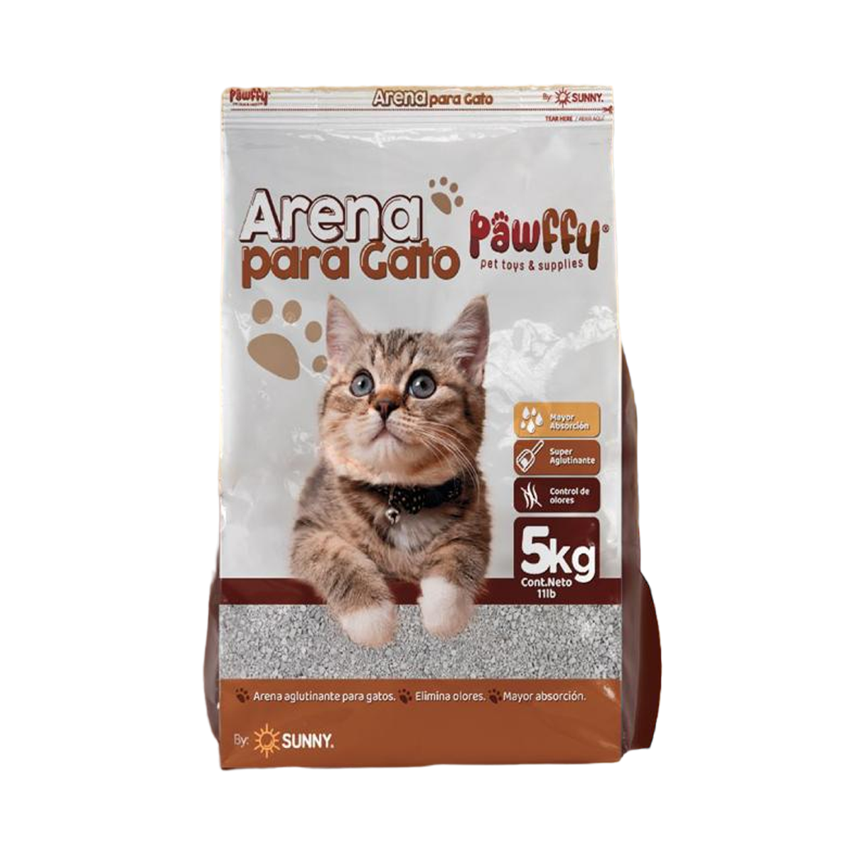 Arena para gatos Pawffy paquete de 30kg