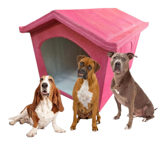 Casa Grande Térmica Para Perros 93x75x64cm Rosa