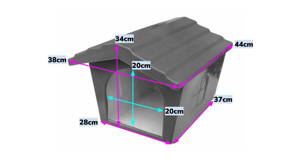 Casa Térmica Star Pet Shop Para Perros Pequeños 44x34x38cm